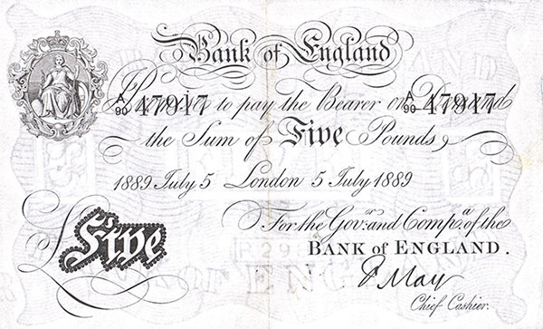 Victorian banknote